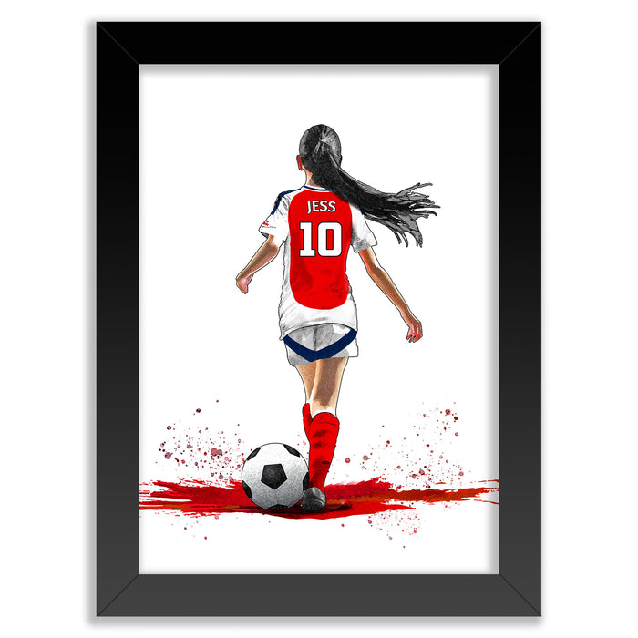 Personalised Girls Arsenal Football Player | Girls Arsenal Football Gifts | Football Gift For Girls | Christmas Gift