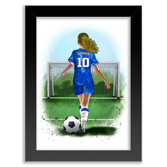 Personalised Girls Chelsea Football Player | Girls Chelsea Football Gifts | Football Gift For Girls | Christmas Gift