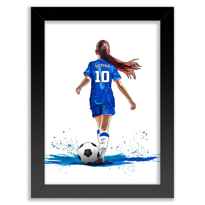 Personalised Girls Chelsea Football Player | Girls Chelsea Football Gifts | Football Gift For Girls | Christmas Gift
