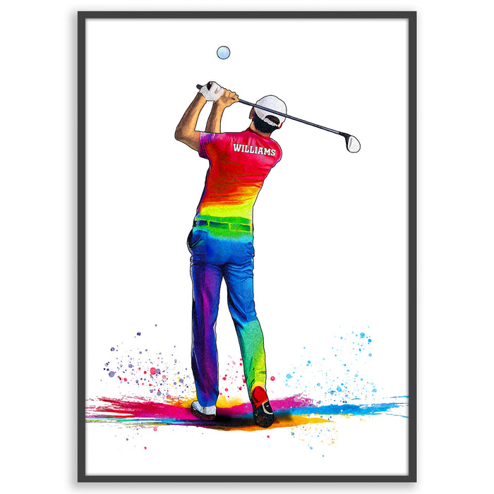 Personalised Golf Gifts | Golf Gifts for Men | Golf Gifts for Dad | Mens Golf Poster