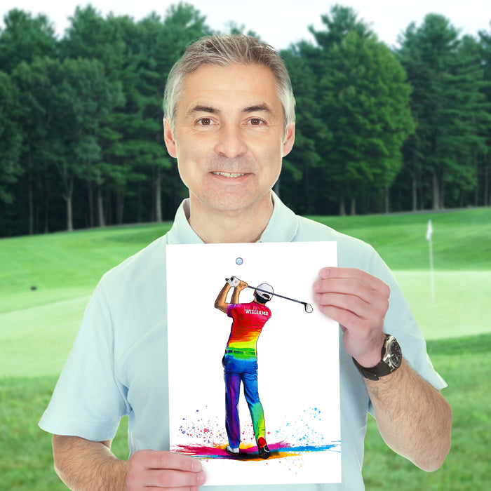 Personalised Golf Gifts | Golf Gifts for Men | Golf Gifts for Dad | Mens Golf Poster