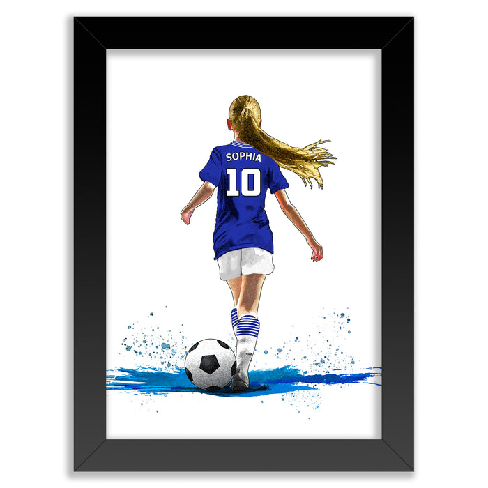 Personalised Girls Everton Football Player | Girls Everton Football Gifts | Football Gift For Girls | Christmas Gift