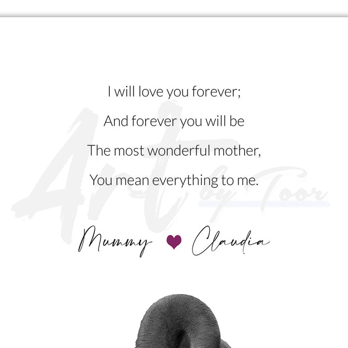 Poem for Mum Wall Art Print