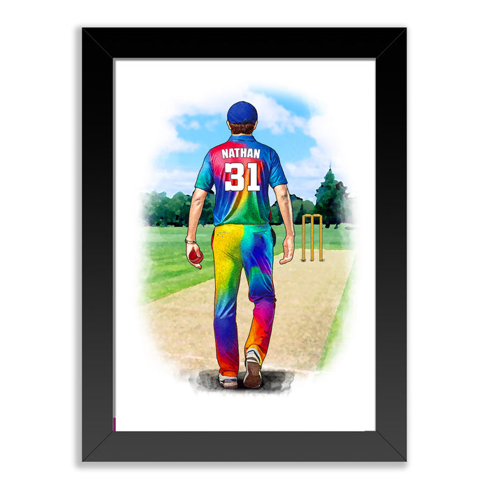 Personalised Mens Cricket Player