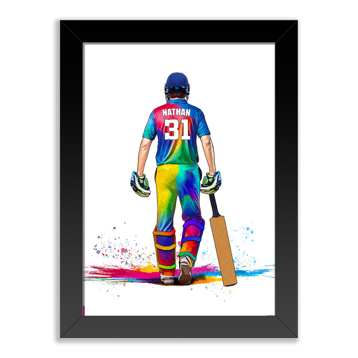 Personalised Mens Cricket Player