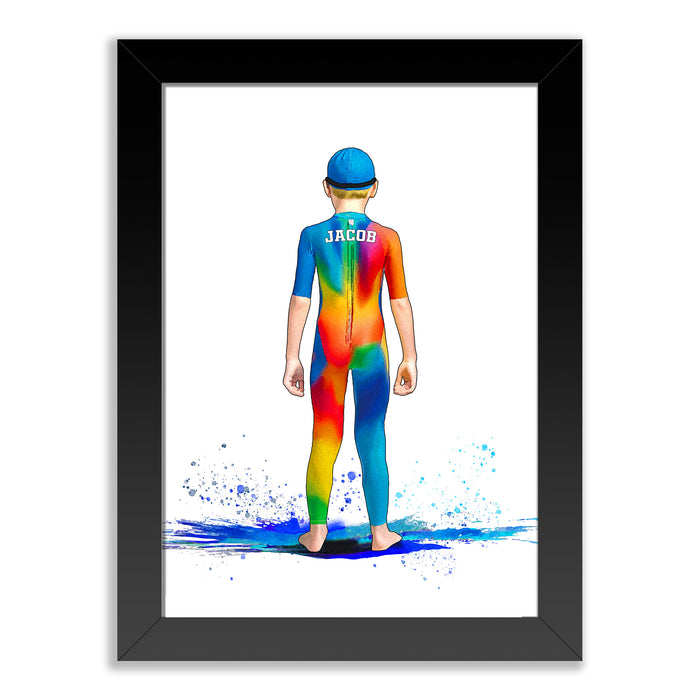 Personalised Swimming Art Print