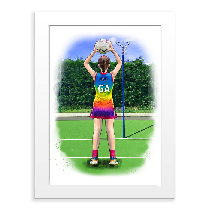 Personalised Girls Netball Player