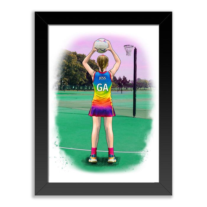 Personalised Girls Netball Player