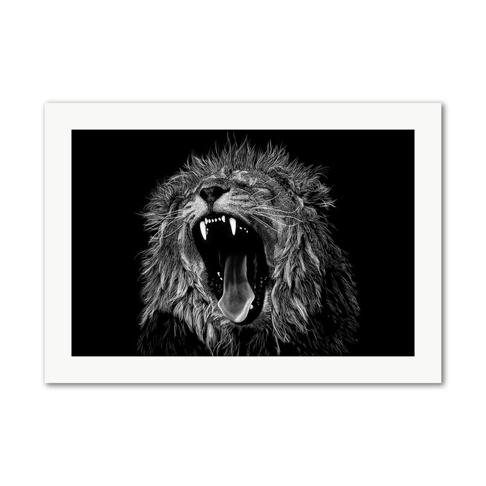 Majestic Lion Roar Wall Art Print