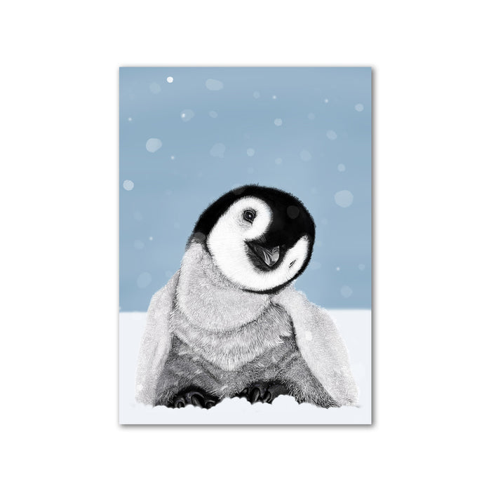Baby Penguin Wall Art Print | Winter Wall Decor | Christmas Decor