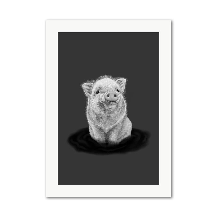 Baby Piglet Wall Art Print