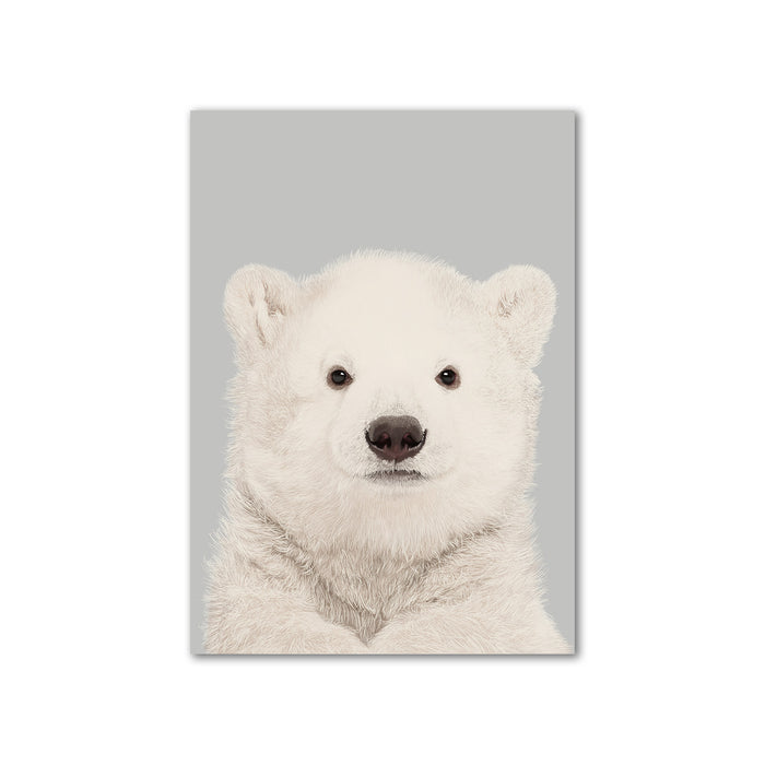 Baby Polar Bear Cub Wall Art Print