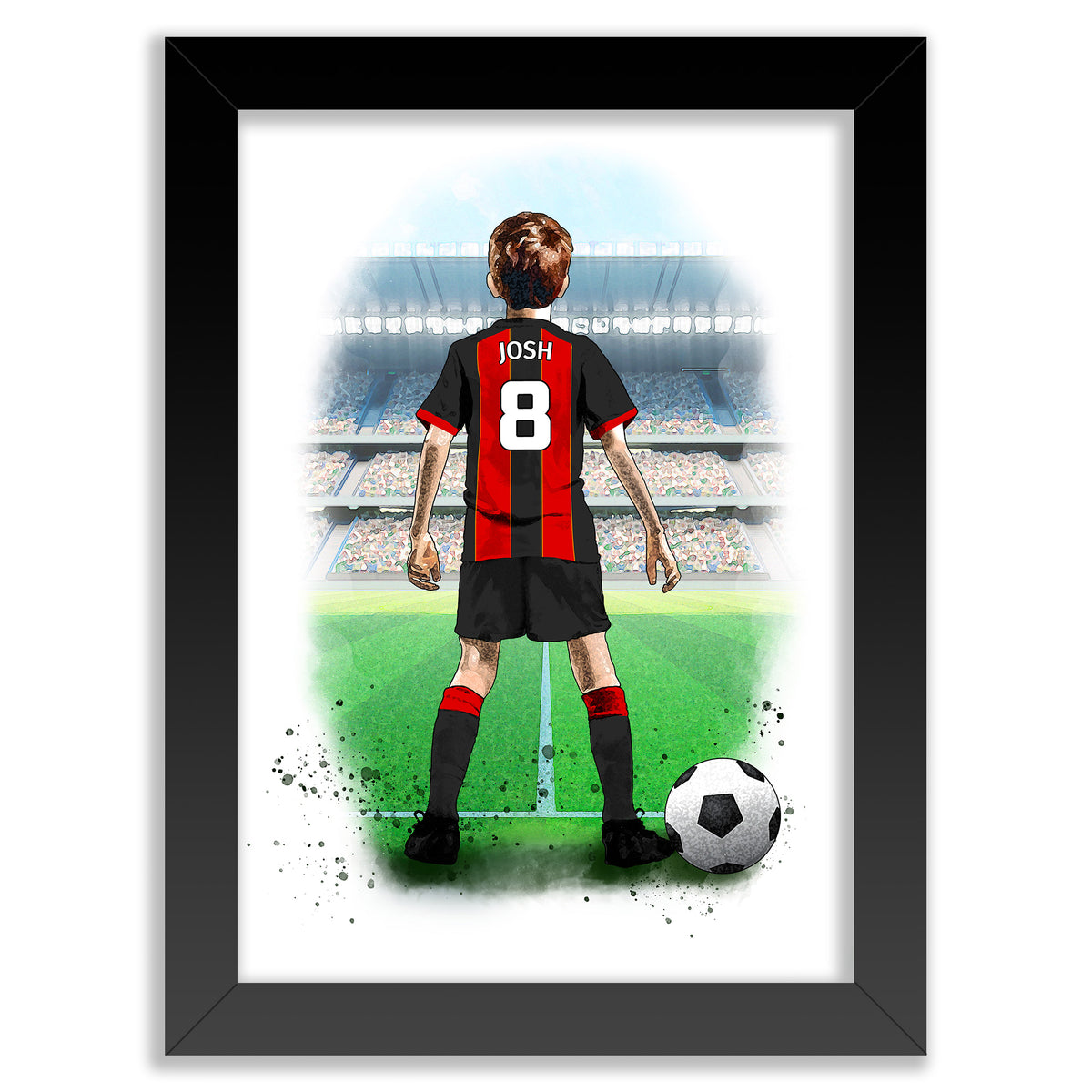 Personalised AFC Bournemouth Gift | Bournemouth Football Gifts for Boys | Bournemouth Football Poster | Bournemouth Football Wall Art | Christmas Gift