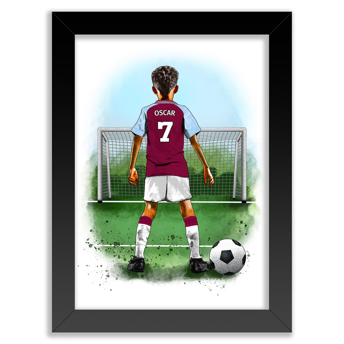 Personalised Aston Villa United Gift | Aston Villa Football Gifts for Boys | Aston Villa Football Poster | Aston Villa Football Wall Art | Christmas Gift