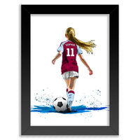 Personalised Girls Aston Villa Football Player | Girls Aston Villa Football Gifts | Football Gift For Girls | Christmas Gift