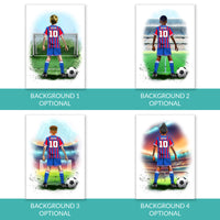 Personalised Crystal Palace Football Art Print for Boys – Custom Portrait Gift