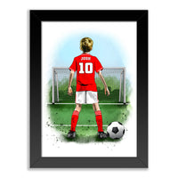 Personalised Nottingham Forest Football Art Print for Boys – Custom Portrait Gift