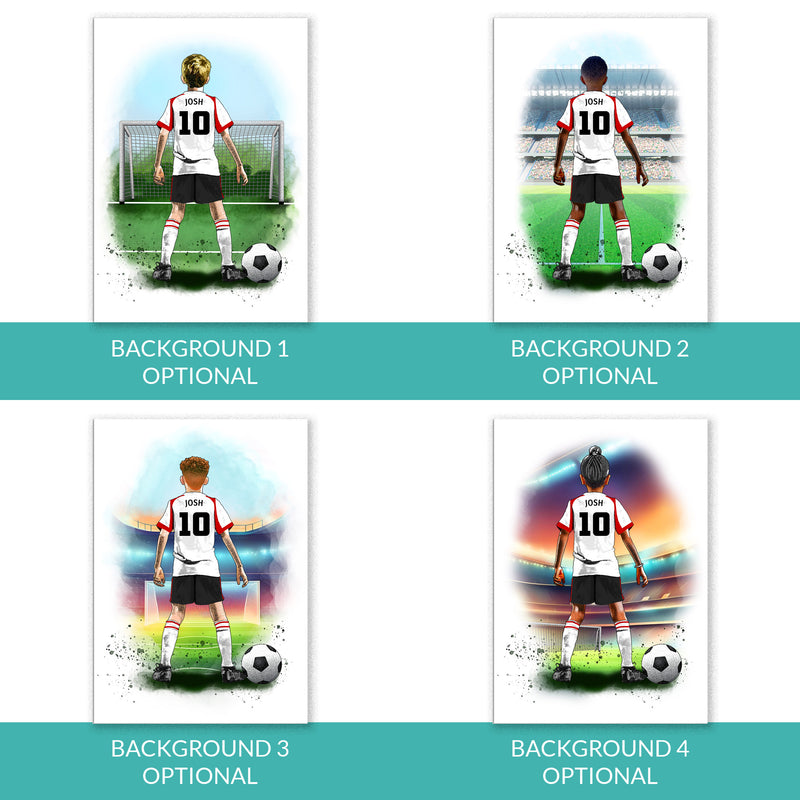 Personalised Southampton Football Art Print for Boys – Custom Portrait Gift