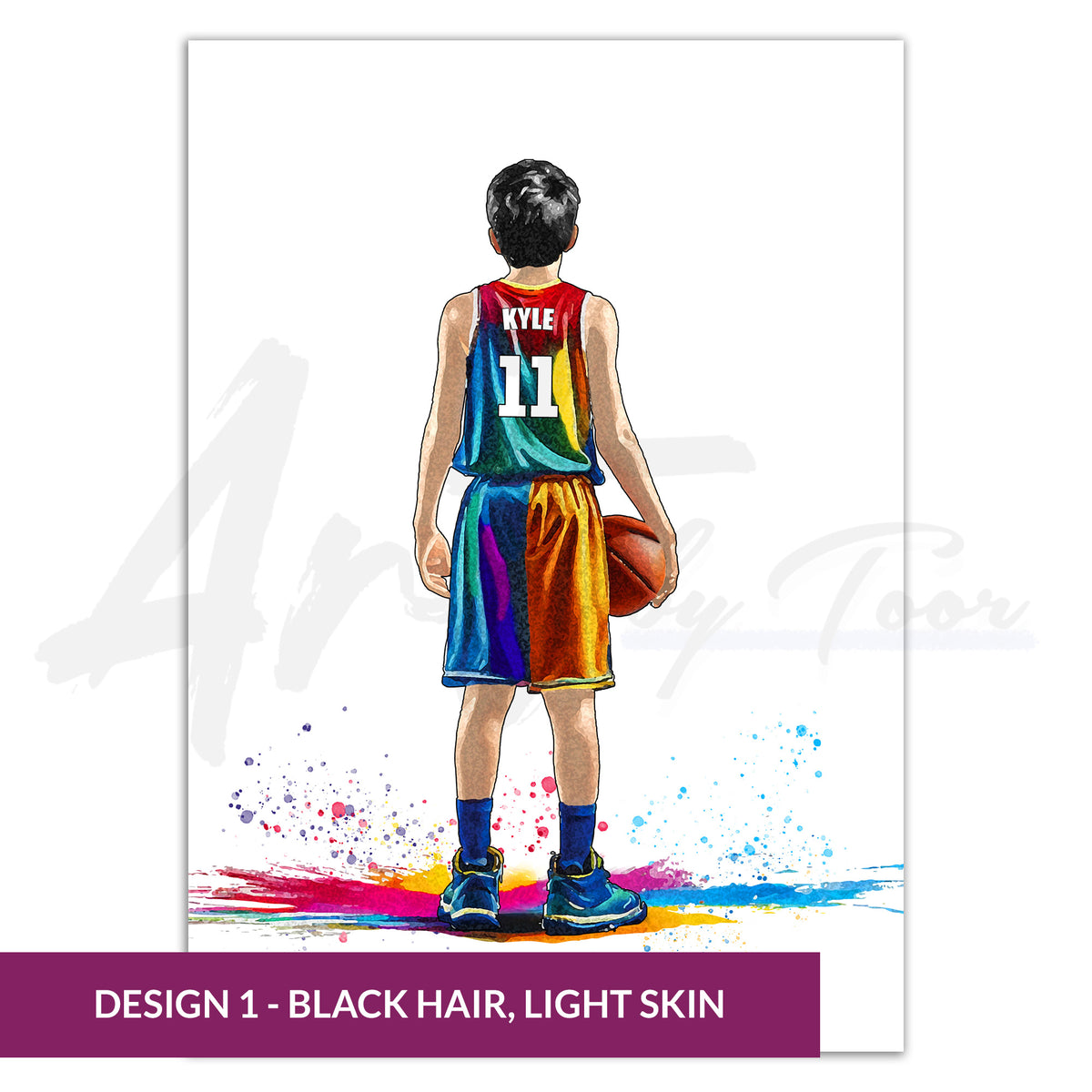 Personalised Basketball Player Gift | Basketball Gifts for Boys | Boy Basketball Poster | Basketball Poster | Basketball Gift