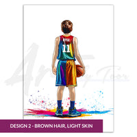 Personalised Basketball Player Gift | Basketball Gifts for Boys | Boy Basketball Poster | Basketball Poster | Basketball Gift