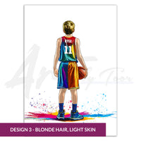 Personalised Basketball Player Gift | Basketball Gifts for Boys | Boy Basketball Poster | Basketball Poster | Basketball Gift