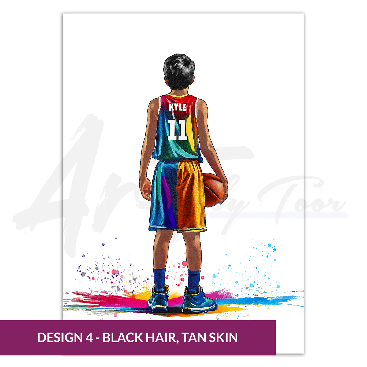 Personalised Basketball Player Gift | Basketball Gifts for Boys | Boy Basketball Poster | Basketball Poster | Basketball Gift