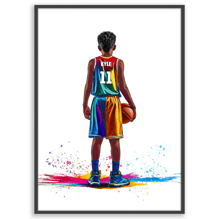 Personalised Basketball Player Gift | Basketball Gifts for Boys | Boy Basketball Poster | Basketball Poster | Basketball Gift