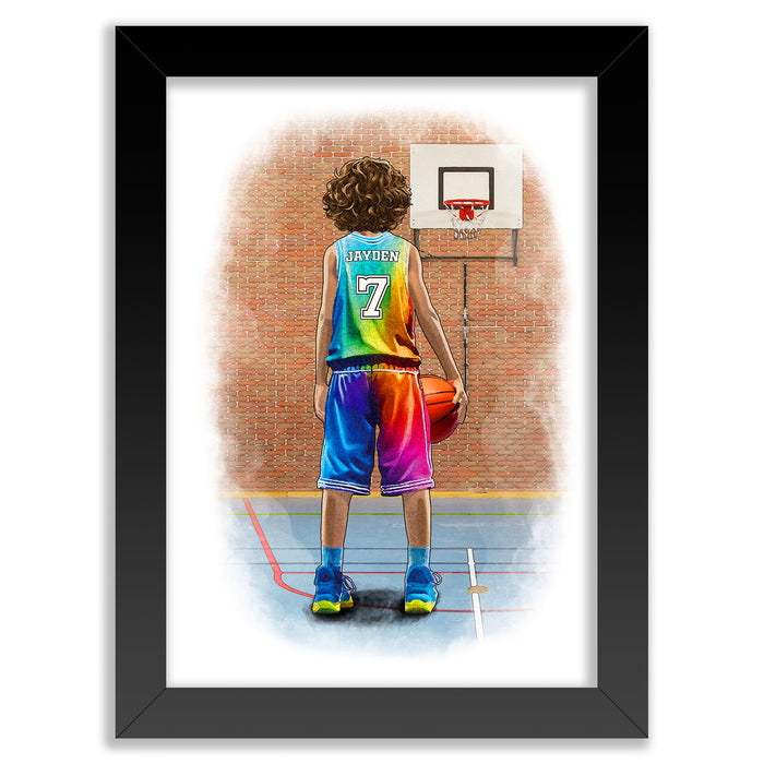 Personalised Basketball Player Gift | Basketball Gifts for Boys | Boys Basketball Poster | Basketball Poster | Basketball Gift