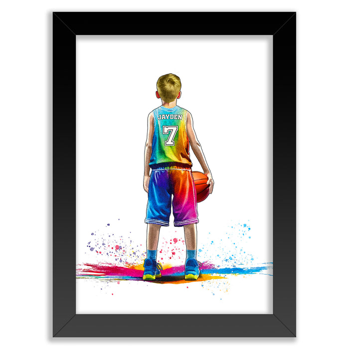 Personalised Basketball Player Gift | Basketball Gifts for Boys | Boys Basketball Poster | Basketball Poster | Basketball Gift