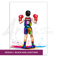 Personalised Boxing Gift | Boxing Gifts for Boys | Boy Boxing Poster | Boy Boxer