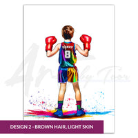 Personalised Boxing Gift | Boxing Gifts for Boys | Boy Boxing Poster | Boy Boxer