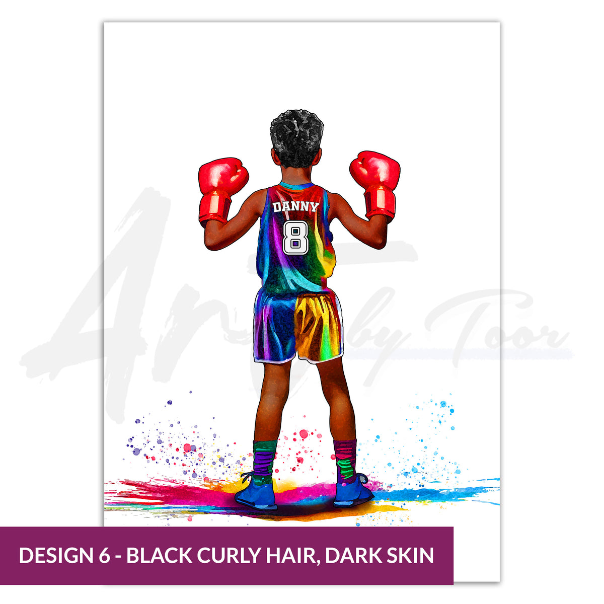 Personalised Boxing Gift | Boxing Gifts for Boys | Boy Boxing Poster | Boy Boxer