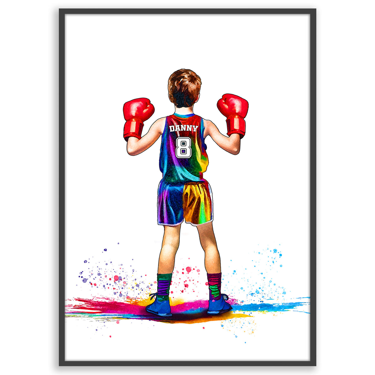 Personalised Boxing Gift | Boxing Gifts for Boys | Boy Boxing Poster | Boy Boxer