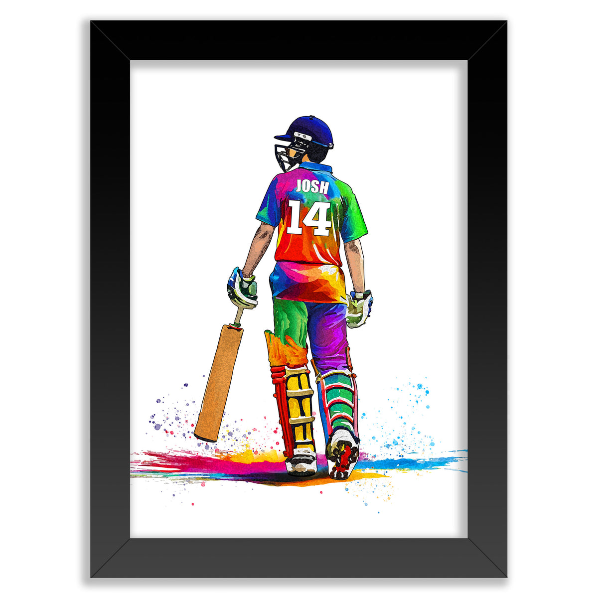 Personalised Cricket Player Gift | Cricket Gifts for Boys | Boy Cricket Poster | Cricket Wall Art