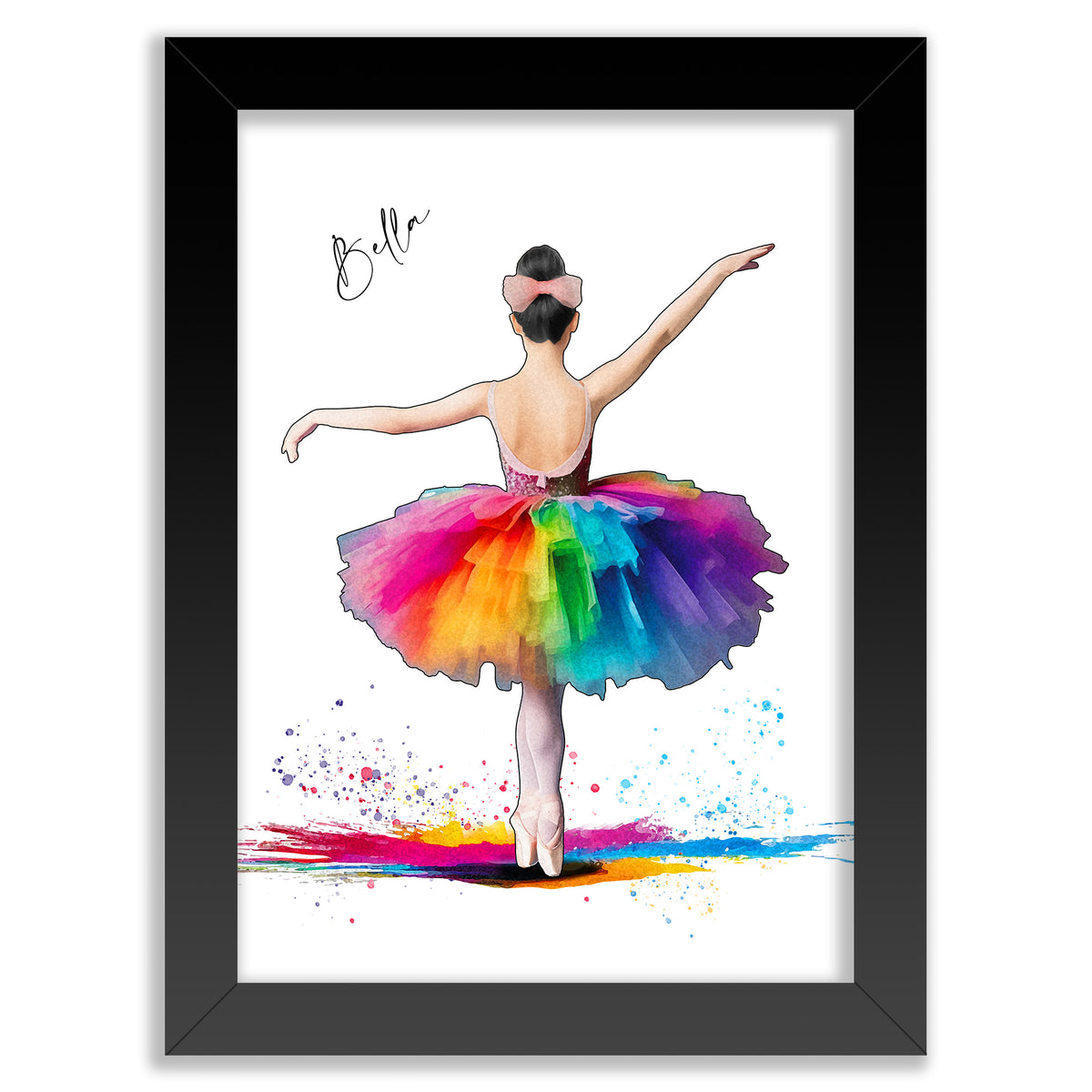 Personalised Ballet Dancer Gift | Dance Gift | Ballerina Art Print | Ballet Gifts for Girls | Girls Room Decor | Dance Poster | Ballerina