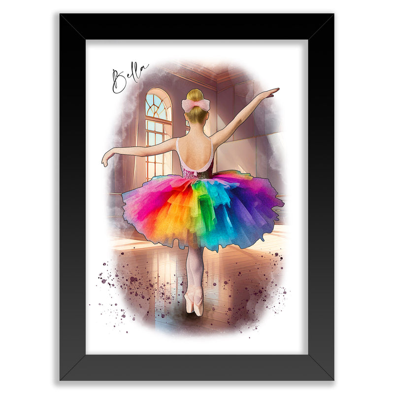 Personalised Ballet Dancer Gift | Dance Gift | Ballerina Art Print | Ballet Gifts for Girls | Girls Room Decor | Dance Poster | Ballerina