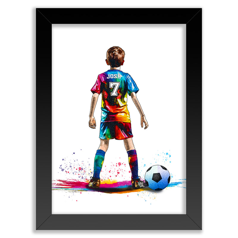 Personalised Football Player Gift | Football Gifts for Boys | Boy Football Poster | Football Wall Art | Christmas Gift