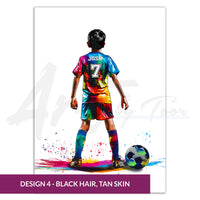 Personalised Football Player Gift | Football Gifts for Boys | Boy Football Poster | Football Wall Art | Christmas Gift - Art by Toor