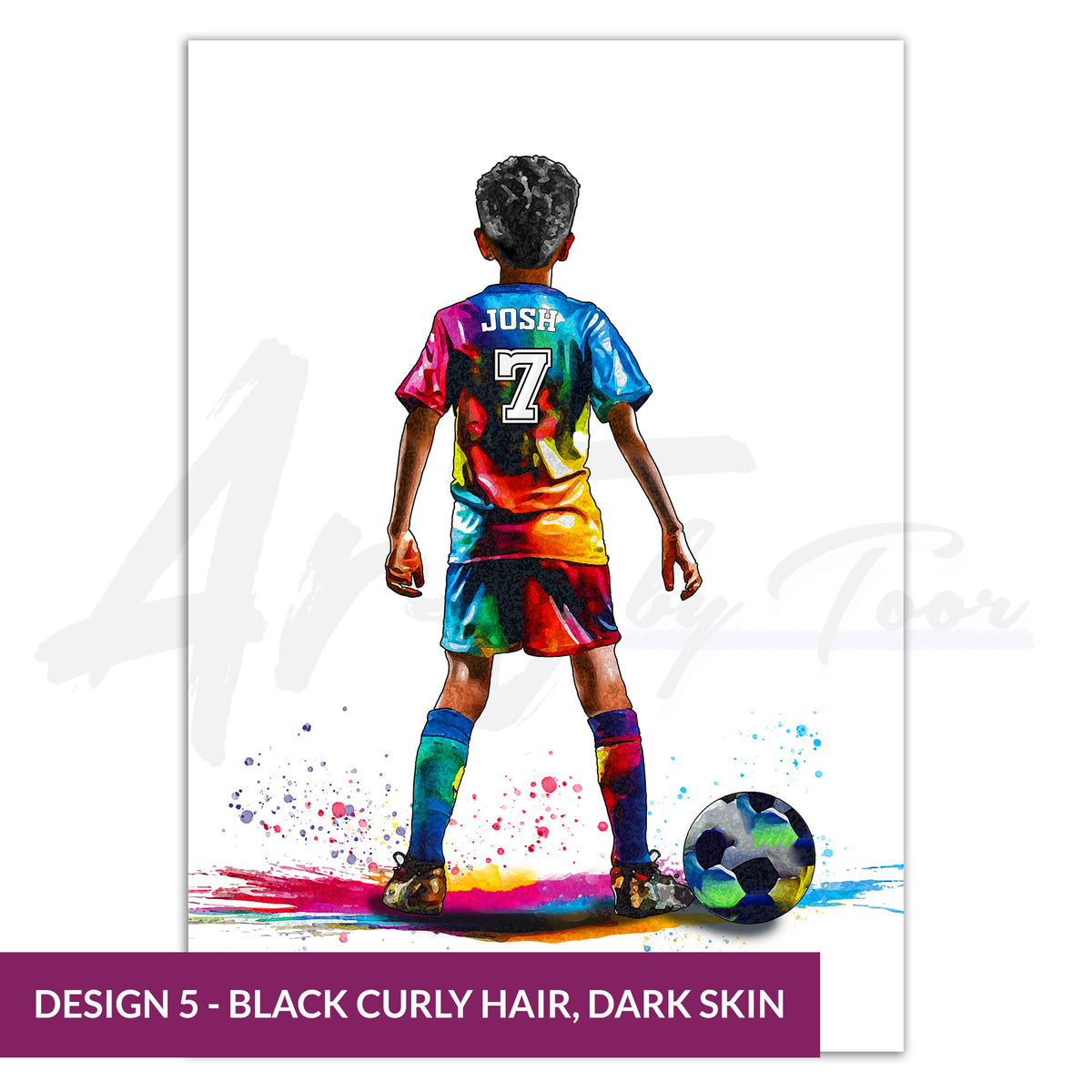 Personalised Football Player Gift | Football Gifts for Boys | Boy Football Poster | Football Wall Art | Christmas Gift