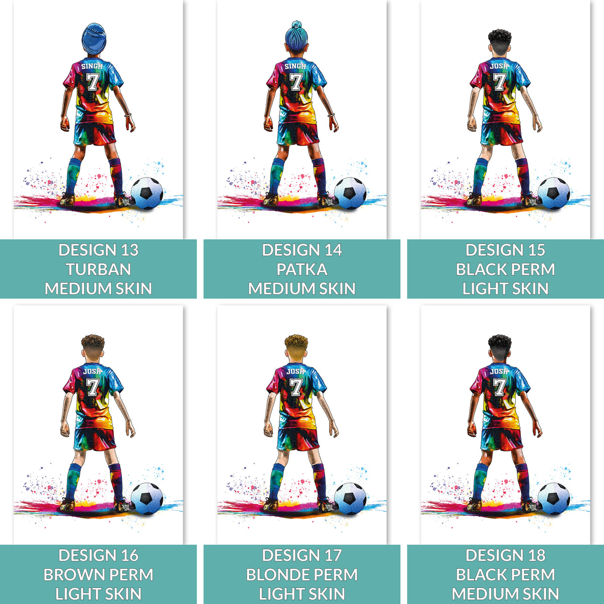 Personalised Boy Football Player