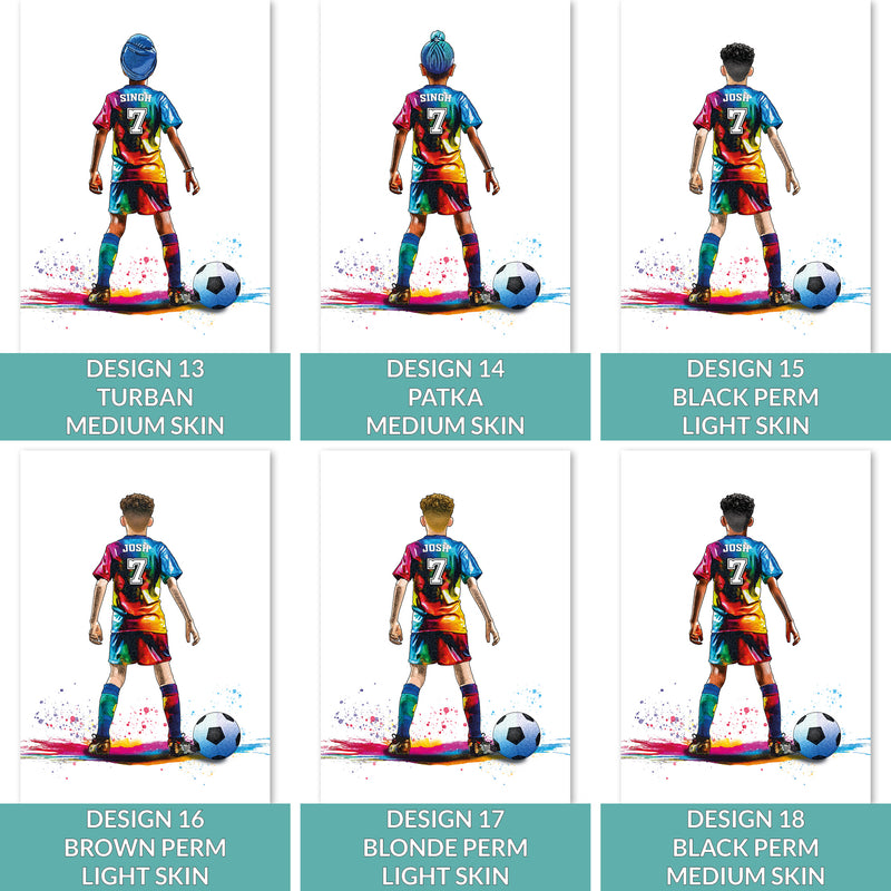 Personalised Boy Football Player