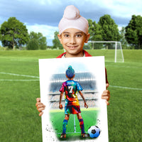 Personalised Football Player Gift | Football Gifts for Boys | Boy Football Poster | Football Wall Art | Christmas Gift