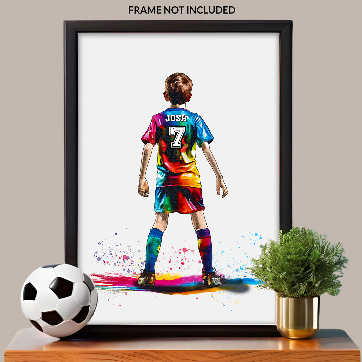 Personalised Football Player Gift | Football Gifts for Boys | Boy Football Poster | Football Wall Art | Christmas Gift - Art by Toor