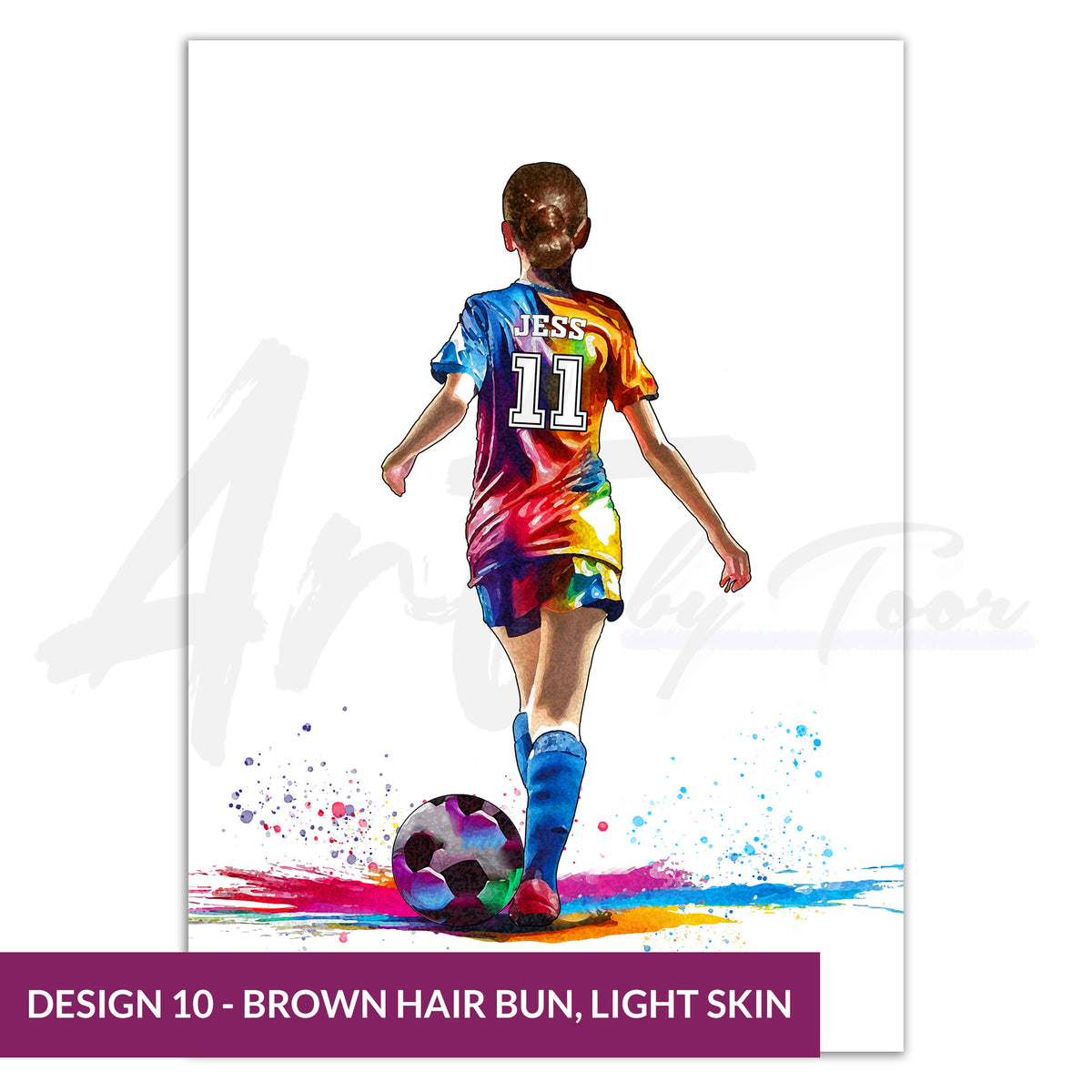 Personalised Girl Football Player | Girls Football Gifts | Football Gift For Girls | Christmas Gift