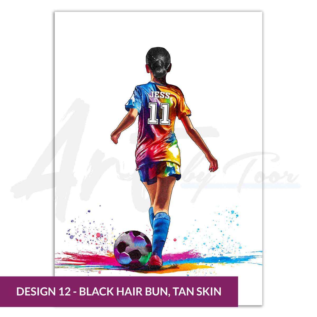 Personalised Girl Football Player | Girls Football Gifts | Football Gift For Girls | Christmas Gift