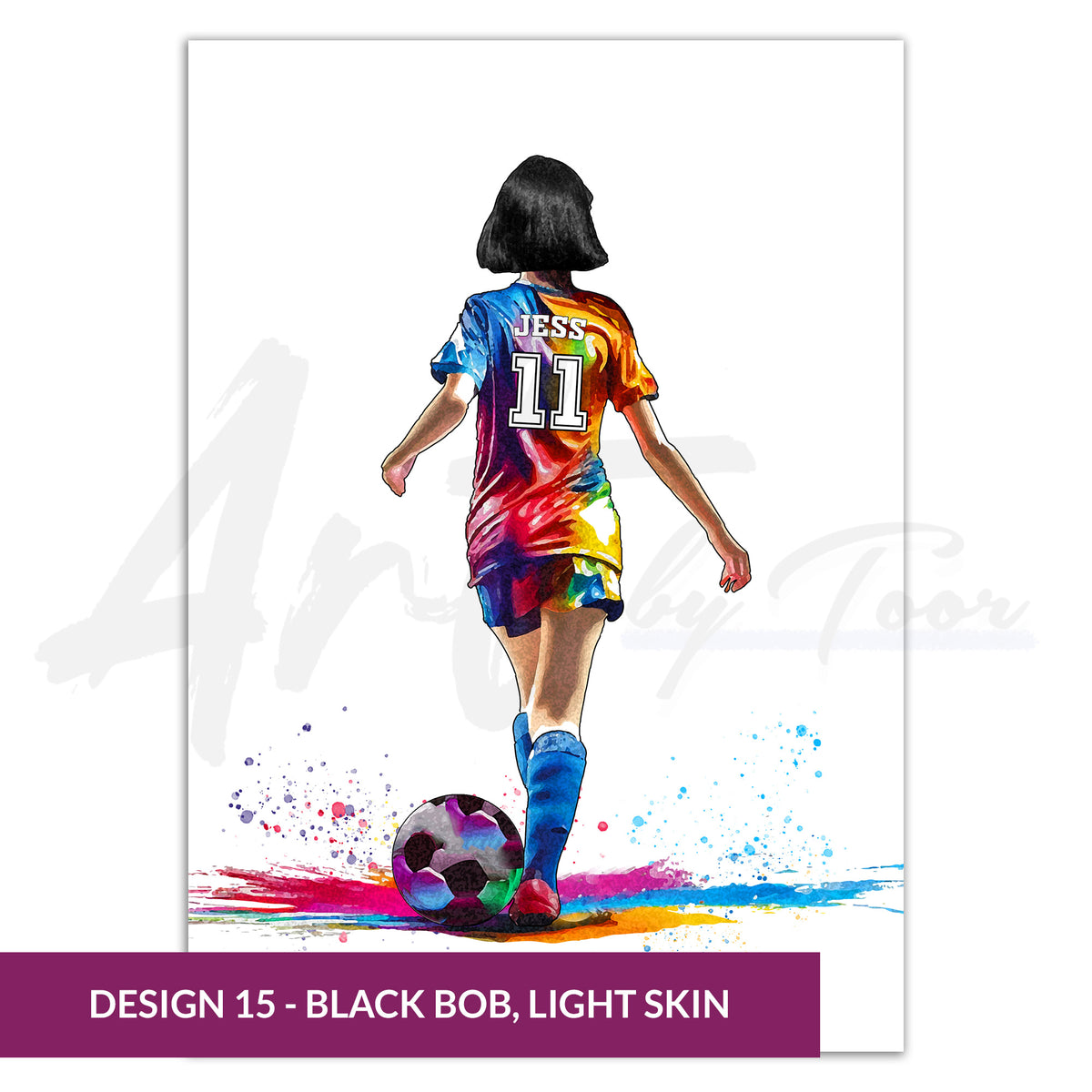 Personalised Girl Football Player | Girls Football Gifts | Football Gift For Girls | Christmas Gift