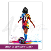 Personalised Girl Football Player | Girls Football Gifts | Football Gift For Girls | Christmas Gift