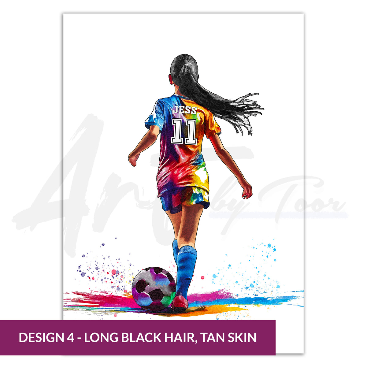 Personalised Girl Football Player | Girls Football Gifts | Football Gift For Girls | Christmas Gift