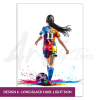 Personalised Girl Football Player | Girls Football Gifts | Football Gift For Girls | Christmas Gift