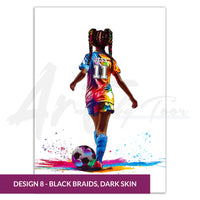 Personalised Girl Football Player | Girls Football Gifts | Football Gift For Girls | Christmas Gift